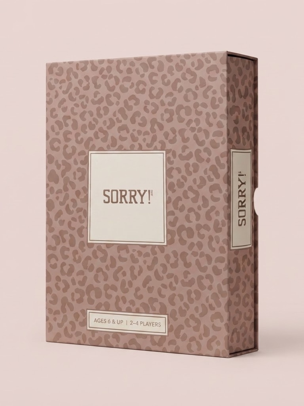 NWT Sorry! Board Game - Leopard Print Taupe Edition